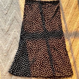 SOLD: Madewell midi skirt with slit, flower print